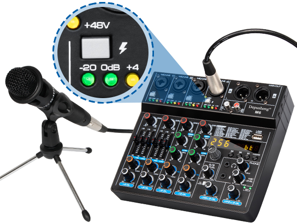 depusheng M6 6 channel audio mixer
