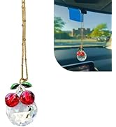 yorpyep Car Cherry Pendant, Crystal Colorful Personalized Ornaments for Rearview Mirror Hanging D...