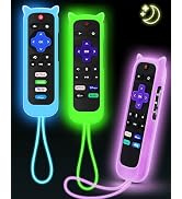 3Pcs Cover for Roku Remote with Cat Ears Design, Silicone Skin Case Compatible with Hisense/TCL R...