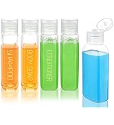 Cosywell Travel Bottles for Toiletries Plastic Squeeze Bottles 5pcs 2 oz TSA Approved Travel Size...