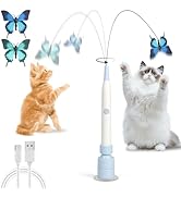 Wortade Interactive Cat Toys for Indoor Cats, Automatic Butterfly Cat Toy USB Rechargeable, Elect...