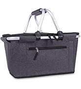 Picnic Basket, SIYUAN 27L Portable Collapsible Grocery Bags, Leakproof Insulated Cooler Bag Stron...