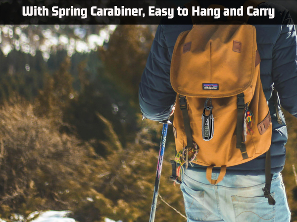 U-Trak 3D Pedometer for Walking with spring carabiner
