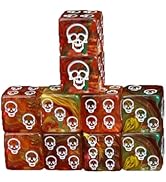 Skull Dice,10 Pieces 16MM Halloween D6 Dice Mini Skull Face,Unique 6 Sided Dice Set Standard Game...