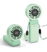 Miniso Handheld Portable High-speed fan,Foldable Design,Rechargeable Personal Fan with 120 High S...