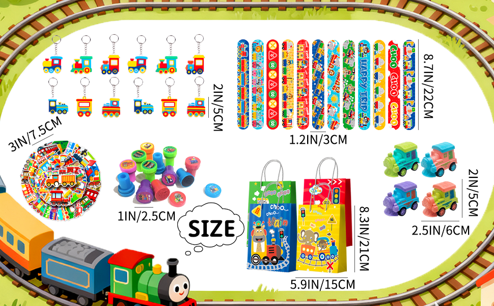 train theme birthday party favors