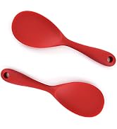 Dioycli Rice Paddle Nonstick Rice Spatula Heat Resistant Silicone Rice Spoon, Kitchen Cooking Red...