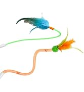PANRIO 2 Pack Feathers Can emit Light Accessories for Cat Moving Toy, ONLY Fits Cat Toys,Cats-NOT...