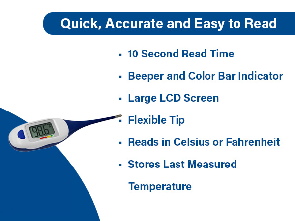 Apex Large Face Fast Read Thermometer