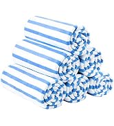 JML Microfiber Beach Towels, Quick Dry Towel Set (6 Pack, 27" x 55") - Cabana Stripe - Multi Purp...