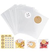 ilauke 200pcs Candy Treat Bags 5" x 7" Clear Cellophane Bags Thickening Plastic Party Favor Pastr...