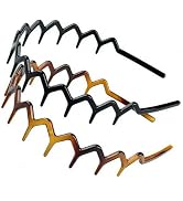 YuanHolumid 2Pcs Zigzag Headband Headband with Teeth Tooth,Plastic Wavy Comb Zig Zag Tooth Comb P...