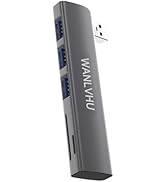 USB Hub for Laptop, USB 3.0 Hub 5-Port USB Splitter Extender with SD/TF Card Reader for Windows P...