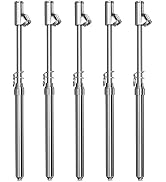 MEANLIN MEASURE Silver Double Straight Type Tire Pressure Gauge,Dual Head Air Pressure Gauge 5Pcs...