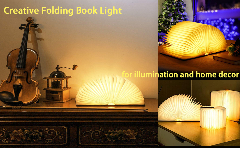 creative folding book light