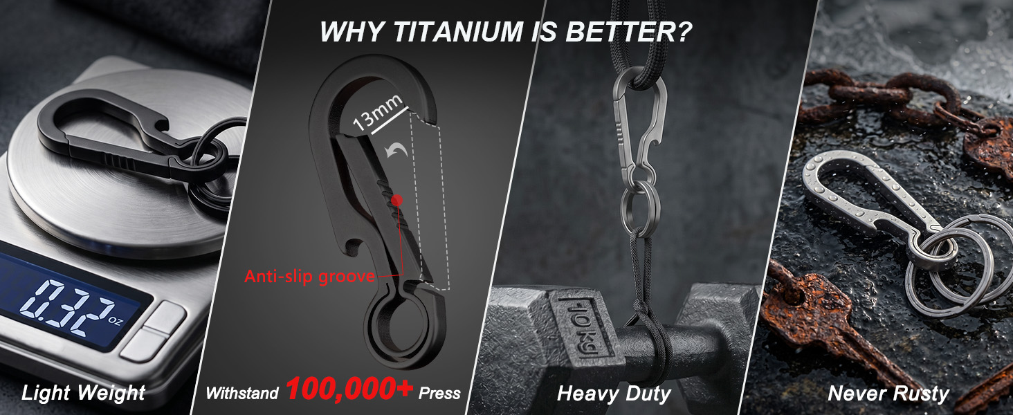 titanium key ring