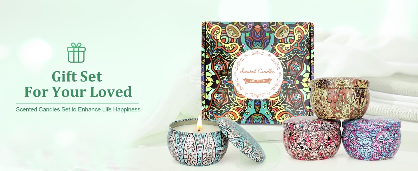 4 scented candle