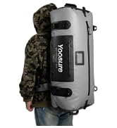 80L Waterproof Duffel Bag Motorcycle Dry Bag Backpack, Waterproof Zippered Bags with Backpack Spa...