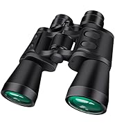 PISEZ 20X50 Binoculars for Adults High Powered with Low Light Vision,Large View Waterproof Binocu...