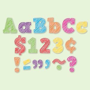 scribble bold block letters
