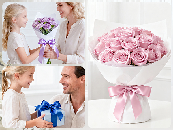 atin ribbon for mothers day flower bouquet fathers day gift wrapping