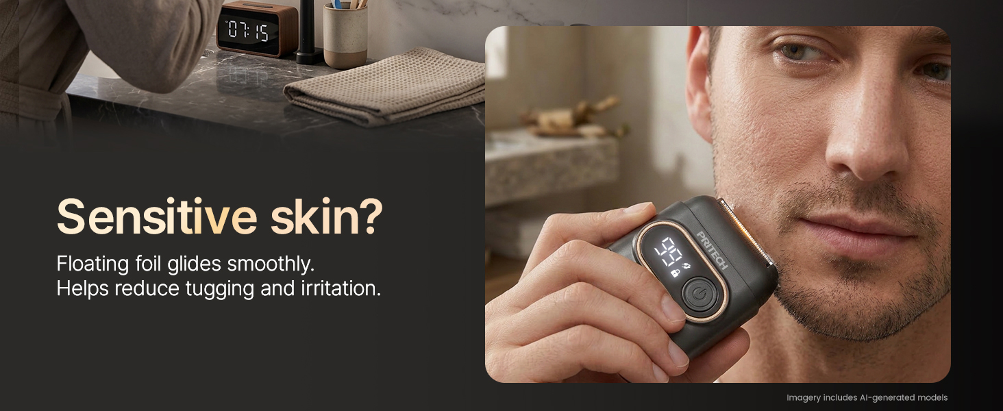 3D floating foil helps reduce tugging and irritation.