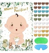 Hooqict Pin The Pacifier on The Baby Shower Games for Boys Girls Gender Reveal Party Games, Large...