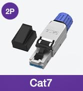VCELINK Cat7 RJ45 Connector Toolless Shielded Gold-Plated 10Gbps PoE, S/FTP