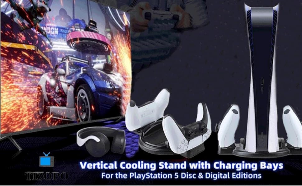 The best Playstation 5 experience is with this ps5 charging Station.