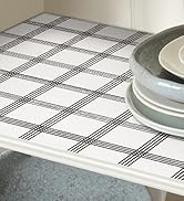 ALIUNI SHELF LINER DRAWER LINER CABINET LINER WHITE STRIPES