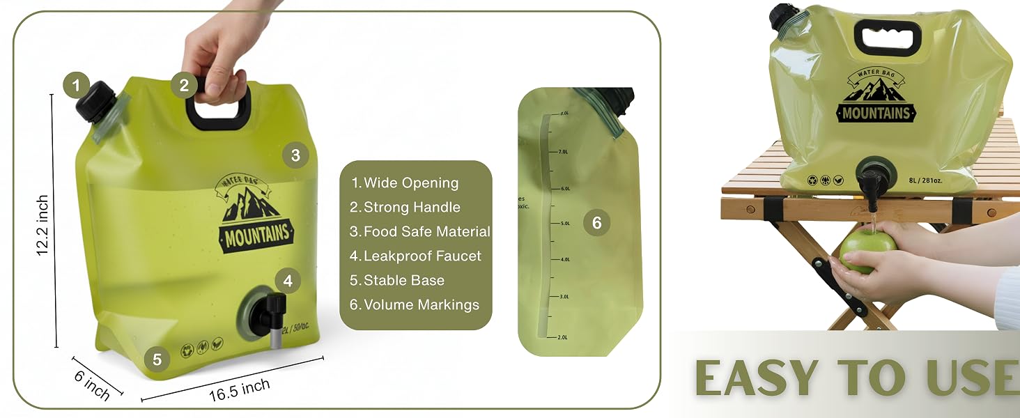 camping water jug camping water container gallon jugs empty gallon jug water bags for camping