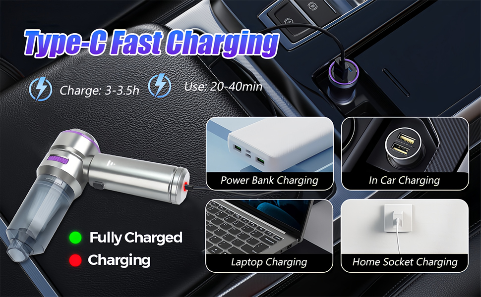 car vacuum rechargeable cordless