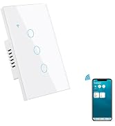 HomeKit WiFi Smart Wall Touch Switch Light Switch Glass Panel Wireless Remote Control with Timer ...