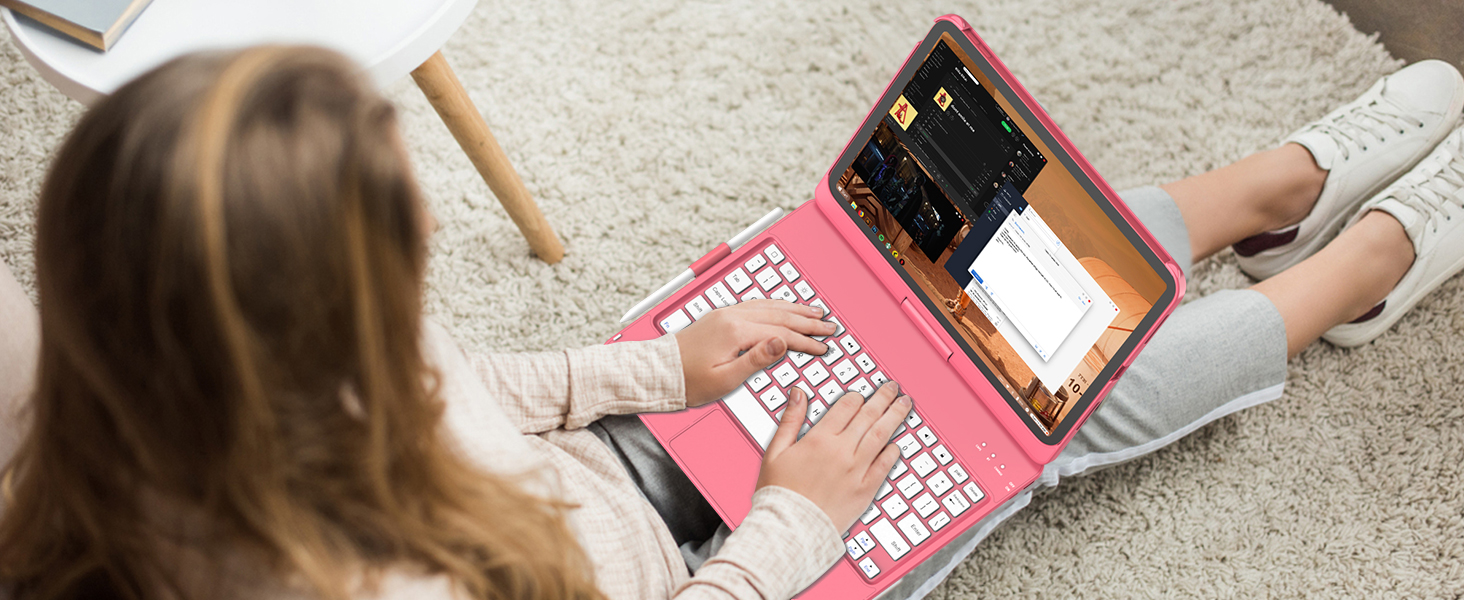 ipad 11th gen keyboard case pink 35