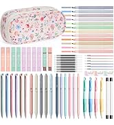 65PCS Aesthetic School Supplies with Cute Pencil Case, Pastel Highlighters Gel Pens Mechanical Pe...