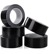 Kwtpsg Heavy Duty Black Duct Tape 5 Pack Strong No Residue All-Weather Duct Tape 2 inches x 30 Ya...