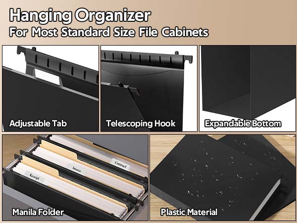 Plastic Hanging File Folder Letter Size