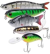 UCEC Fishing Lure for Bass Trout Segmented Multi Jointed Swimbaits Freshwater Saltwater Slow Sink...