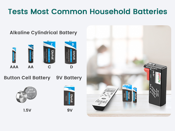 battery tester for aaa,aa,c,d, 9v