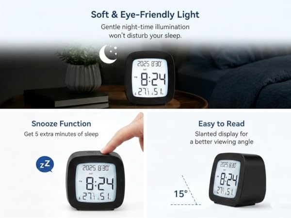 LCD bedroom alarm clock