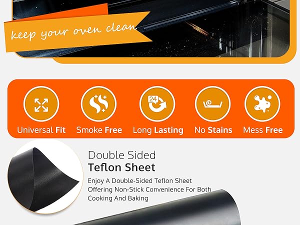 Heavy Duty Oven Liners for Bottom of Oven