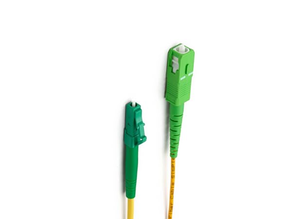 LC to SC APC Simplex OS2 SM OFNR riser rated