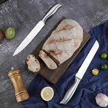 8" Serrated Bread Knife & 8" Slicing Knife