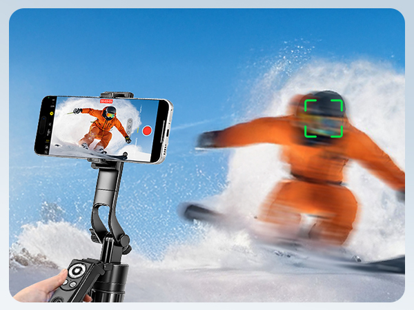 Auto face tracking tripod for iPhone with light
