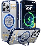 CASEKOO Midnight Moonlight 360° Spin Built-in Magnetic Stand for iPhone 16 Pro Case, Fit for MagS...