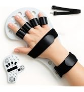 PILSAMAS Stroke Hand Splint with Finger Separator & Pulley System | Adjustable Brace for Resting ...