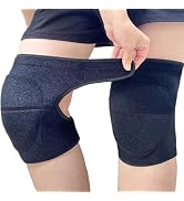 JYBTAA Work Knee Pads for Men, Women Adjustable Foam Pads, Black M, 1 Pair | Soft Strap on Kneeli...