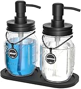 Mason Jar Soap Dispenser Set with 16 Ounce Mason Jar, Non-Slip Coaster, Made from Rust Proof Stai...