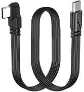 LANMINGLEL Short 90 Degree USB Type C 2.0 Flat Cable,PD 65W USB C 2.0 Fast Charge Cable,Short USB...