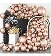 Metallic Champagne Gold Balloons, 113 pcs 18/12/10/5 Inch Champagne Gold Balloon Garland Arch Kit...